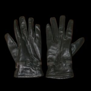 🍃 Women’s Small Green Leather Gloves – Chic & Cozy